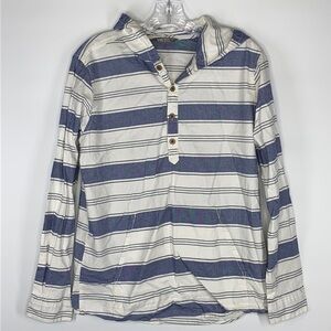 Lindex Kids Blue & White Hooded Long Sleeve Shirt 14 Year
